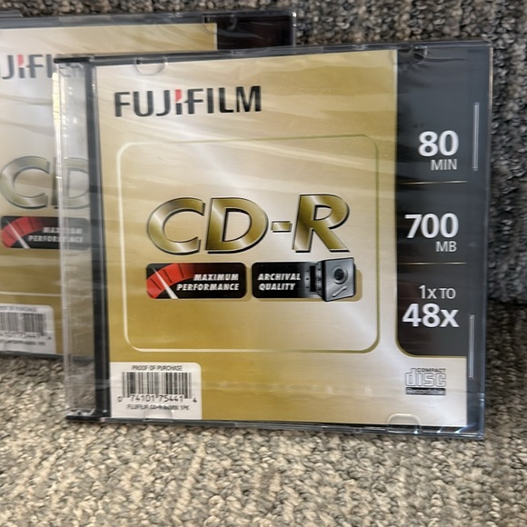 Fujifilm CD-R 4 Pack blank Recordable Compact Disk 80 Min NEW Sealed 700mb - Picture 3 of 5